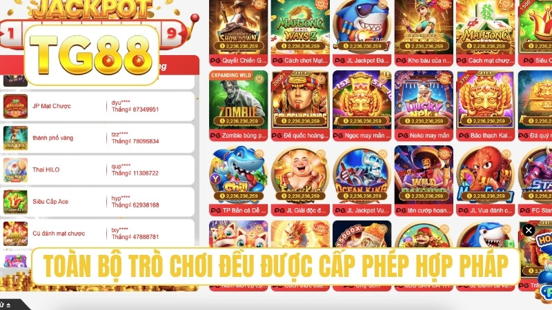 TG88 ⭐ Trang Chủ Chính Thức T10/2026 | Link TG88 Lụm Ngay +188K 19 Toàn bộ trò chơi đều được cấp phép hợp pháp